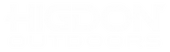 White bold text reads Higdon in large uppercase letters, with Outdoors in smaller uppercase letters underneath, set against a very light grey background.