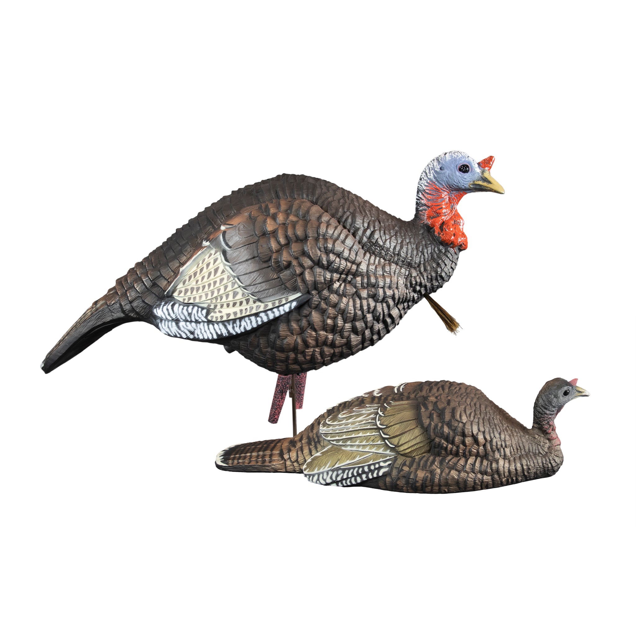 Higdon Outdoors Turkey Decoy Combo - Jake & Jill 1/4 Strut With Laydown Hen & Carry Bag