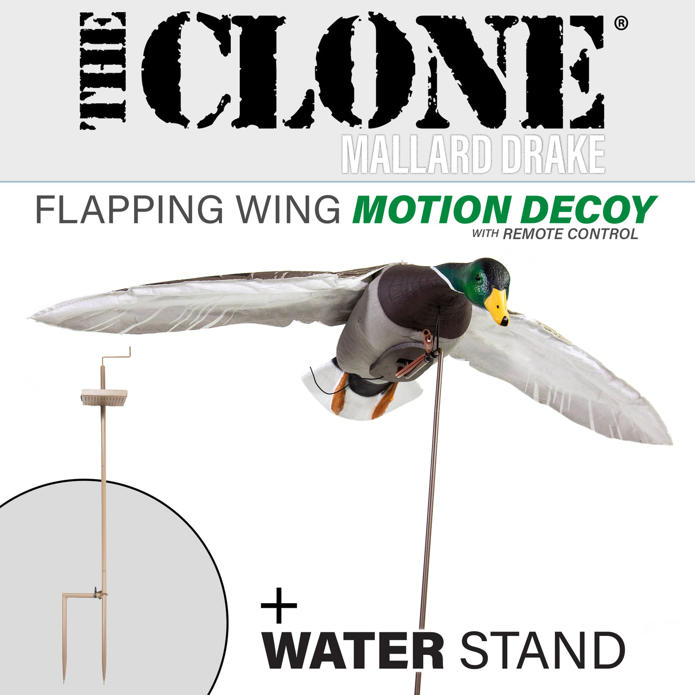 Clone Mallard Drake with Water Stand Bundle