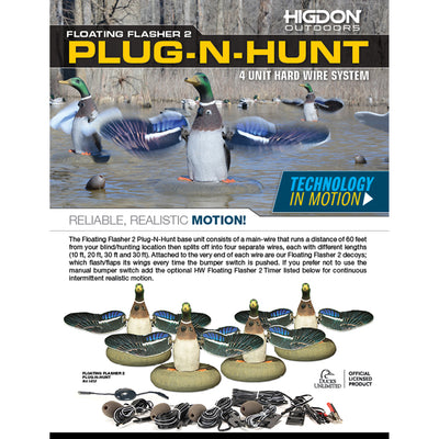 Floating Flasher2, Plug N Hunt, 4 Unit Hard Wire System